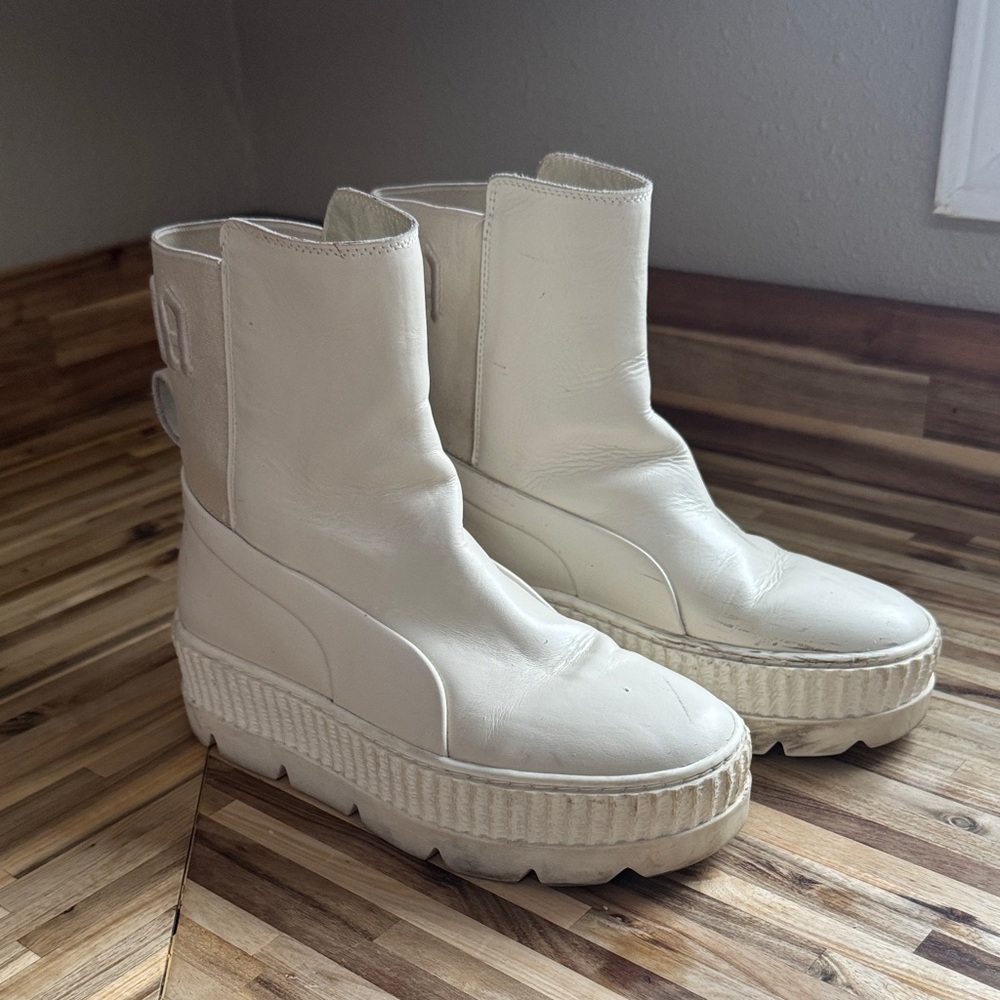 Women's White Platform Winter Boots